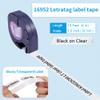 5 Clear + 5 Black Label Replace for Dymo Label Maker Refills Plastic LT Labeling Tape 12mm x 4m for DYMO LetraTag LT-100T LT-100H LT200B QX50 Labeler view 3
