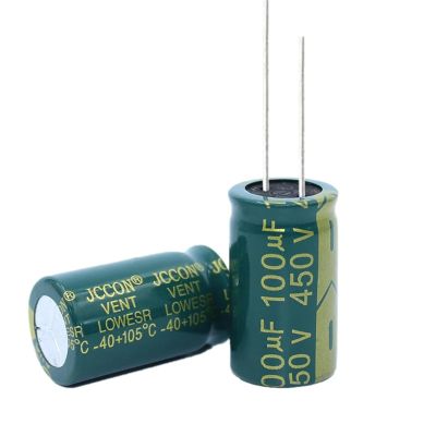 2pcs High Frequency Low Resistance Aluminum electrolytic Capacitor 450v100UF 100uf450v Volume: 18x30