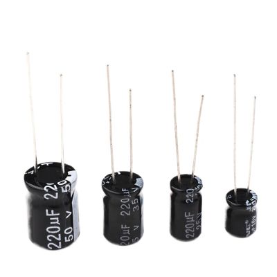 20pcs Aluminum Electrolytic Capacitor 10V 100UF 220UF 330UF 470UF 680UF 1000UF 1500UF 2200UF 330UF 4700UF (Size : 10V 220UF 20PCS)