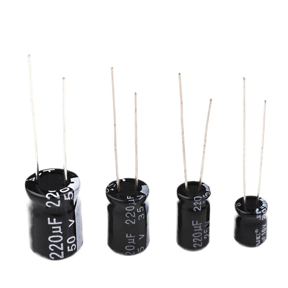 20pcs Aluminum Electrolytic Capacitor 10V 100UF 220UF 330UF 470UF 680UF 1000UF 1500UF 2200UF 330UF 4700UF (Size : 10V 220UF 20PCS)