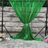 WISPET Green Sequin Backdrop Curtains 1 Panel 10FTx10FT Glitter Green Photo Backdrop Party Wedding Baby Shower Curtain Sparkle Photography Background view 2