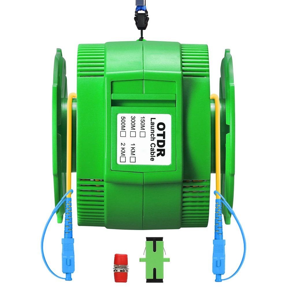 SAIVXIAN OTDR Dead Zone Eliminator Fiber Optic Transmission Launch Cable Box SC/UPC-SC/UPC 1KM Singlemode Fiber Optic Testing Extension line Transmission Cable Ring Test Tools 1000m Test Tool