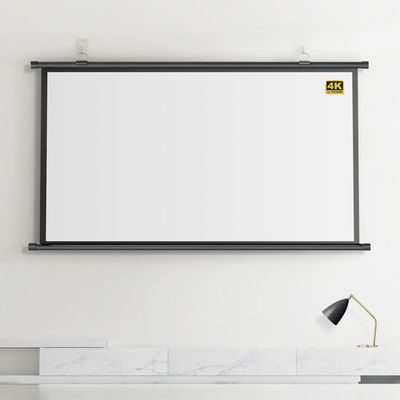 Pull Down Projector Screen Portable HD Projection Screen 60" 72" 80" with 4:3 16:9 Ratio for School Office Presentation Home Cinema Theater Outdoor Indoor Projector Movies Screens ( Size : 60" (4:3) )