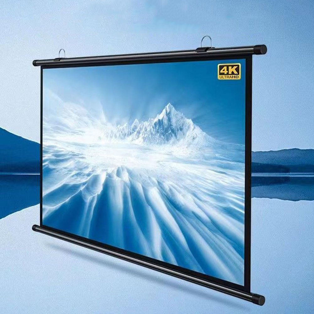 KEBER Projector Screen 60 inch 72 inch 80 inch, Projection Screen 4:3 16:9 Ratio, 1.1 Gain HD Wrinkle-Free Portable Movie Screen for Projector Home Cinema School Office (Size : 60"" (4:3))