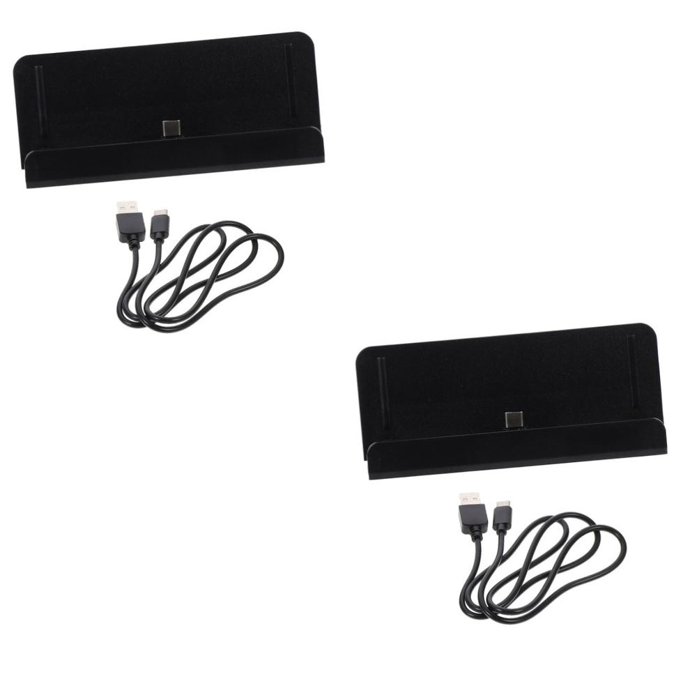 DirectNine Basics 2pcs Gamepad Charger Dock for Vertical Charging Station Scratch Design Compatible Controllers Convenient Desktop Holder for Gaming Accessories