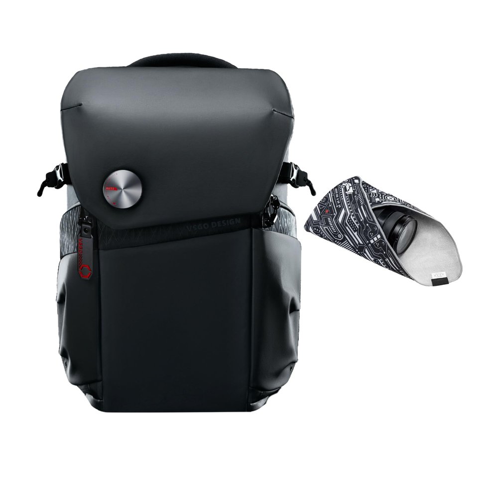 VSGO 16L Black Snipe Camera Backpack 16L Professional DSLR/SLR Photo Bag and 17.71"X17.71" Camera Lens Protective Wrap