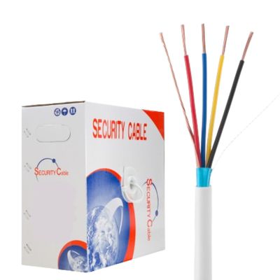 Alarm Security Cable 22/4 500FT Stranded Shielded 22AWG Wire for Door Bell & Burglar System, Fire Detector, Security Station, Low Voltage White