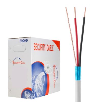 Alarm Security Cable 18/2 500FT Stranded Shielded 18AWG Wire for Door Bell & Burglar System, Fire Detector, Security Station, Low Voltage White