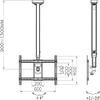 Adjustable Wall Ceiling Tilting TV Mount, Fits Most 20-32inch TVs, Height Extension Up to 110.2 Inch, with Loading 99 Lbs TV Mount view 2