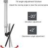 Adjustable Wall Ceiling Tilting TV Mount, Fits Most 20-32inch TVs, Height Extension Up to 110.2 Inch, with Loading 99 Lbs TV Mount view 4