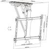 TV Wall Mount Motorized Ceiling TV Mount with Remote, Fits Most 32-70inch TVs, Electric Flip Down Pitched Roof Mount, Up to 77 Lbs TV Mount view 2