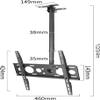 Ceiling TV Mount, Adjustable Height Full Motion 360 Deg Rotation Tilting Swiveling, TV Ceiling Mount Adjustable Bracket Fits 26-60 Inch Flat Panel Display TV Mount (2m) view 2