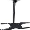 DrabEx Tilt Swivel LCD TV Ceiling Mount, Telescopic Height Adjustment, Fits 32-65 Inch LED Flat Panel Display, Black TV Mount view 1