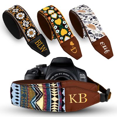 Art Tribute Personalized Camera Strap Multi Color Stripes - Add Your Text and We Make It Especially For You Get Your Own Custom Camera Strap, No Shipping Cost