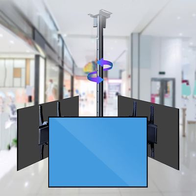 DrabEx TV Wall Mount Triple Sided Ceiling TV Mount, for 32-75 Inch Flat TVs Up to 150kg, Mount On Flat Roofs Or Sloping Ceilings, Multiple VESA Patterns TV Mount