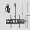 Adjustable Tilt Swivel TV Ceiling Mount, Full Motion360 Deg Rotation Fits Most 40-75inch LCD Flat Screen TV Mount (1m) view 2