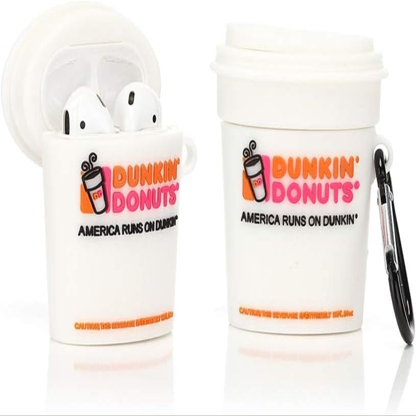 Soft Silicone Case with Keychain for Apple AirPods Pro 2 2nd White Cup Coffee Drink 3D Cartoon Food Cool Fun Cute Lovely Adorable Unique Creative Girls Kids Boys