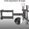 32-65 inch Universal LCD TV Base, Universal Tripod Bracket, Hole-Free Hanging Shelf, TV Vertical Bracket, Triangle Structure Integrated molding TV Mount view 3
