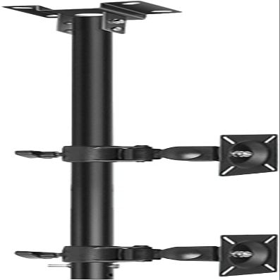 DrabEx Ceiling TV Mount, Metal Expansion Screw Fixing Rotation Tilting Ceiling TV Bracket, Fits 12-27 Inch Flat Panel TV, Up to VESA 100x100mm TV Mount (Dual Screen)