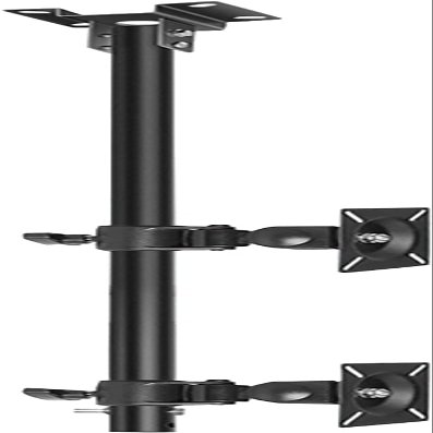 DrabEx Ceiling TV Mount, Metal Expansion Screw Fixing Rotation Tilting Ceiling TV Bracket, Fits 12-27 Inch Flat Panel TV, Up to VESA 100x100mm TV Mount (Dual Screen)