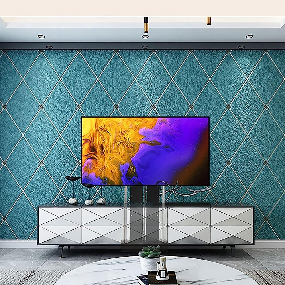 Tilt and Swivel TV Mount, Adjustable Height Partition Wall Rotating Rack, Fits 32-55 Inches Flat Panel LCD TV Mount