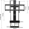 Tilt and Swivel TV Mount, Adjustable Height Partition Wall Rotating Rack, Fits 32-55 Inches Flat Panel LCD TV Mount view 2