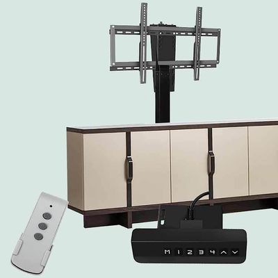 DrabEx TV Wall Mount Motorized TV Lift, Full Motion Electric TV Mount with Manually Rotate 360, Can Be Hidden in A Cabinet, with Smart Memory Setting, Fits 26-70 TV Mount