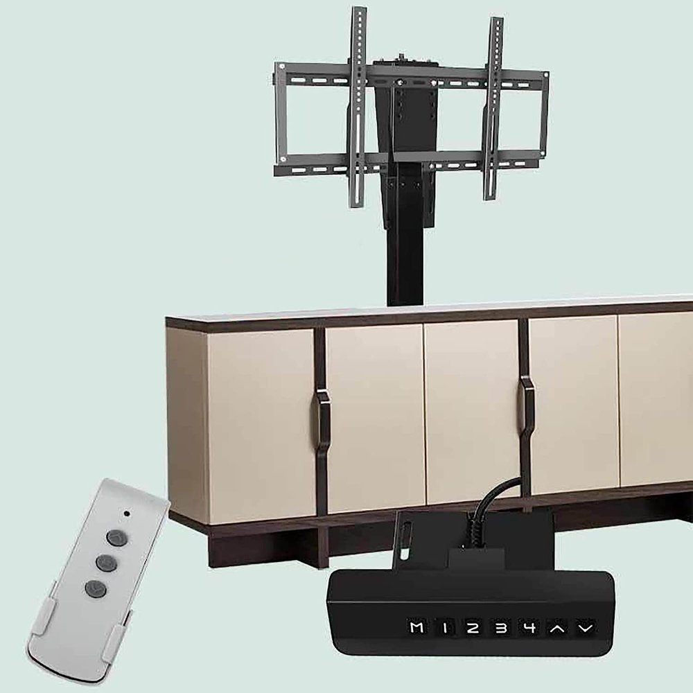 DrabEx TV Wall Mount Motorized TV Lift, Full Motion Electric TV Mount with Manually Rotate 360, Can Be Hidden in A Cabinet, with Smart Memory Setting, Fits 26-70 TV Mount