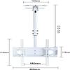 Ceiling TV Mount, for 32 to 58" TV Swivel and Tilting TV Bracket, Fit Most LCD Flat Screen and Curved TVs, Up to VESA 400x400mm TV Mount view 2