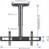 Ceiling TV Mount, for 26-50 Inch TVs, Up to 99 Lbs, Max Visa 400x400MM, Can 45 Rotation and Height Adjustment TV Mount (0.733m) view 2