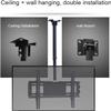 Tilt Swivel LCD Ceiling TV Mount, Fits Most 32-65 Inch LCD Flat Screen and Curved TVs, Max Loading Up to 50kg/110 Lbs, Max VESA 600x400 Mm TV Mount (4.5m) view 3