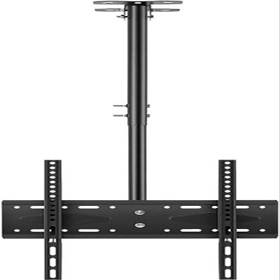 Adjustable TV Ceiling Mount, Tilt and Swivel TV Bracket, Fits Most 26-55" LED Screen Display, 360 Rotation, Mount On Ceilings, Black TV Mount (2m)
