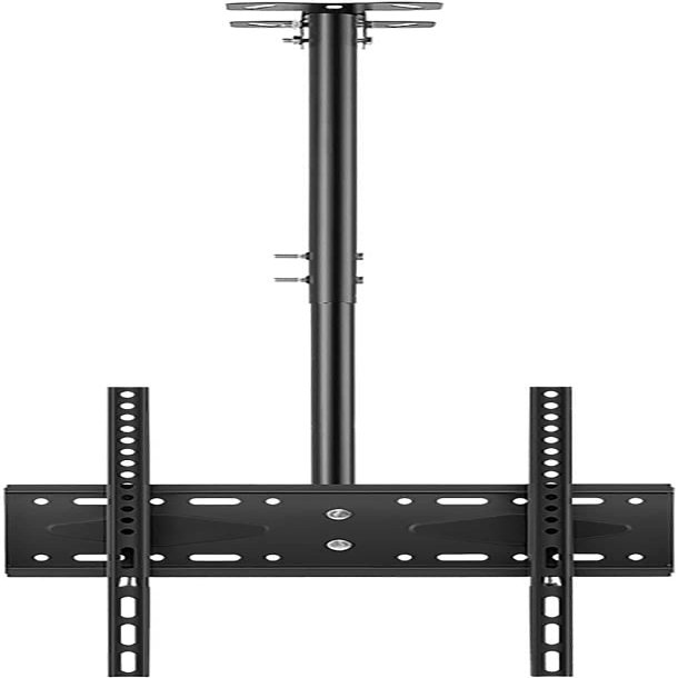 Adjustable TV Ceiling Mount, Tilt and Swivel TV Bracket, Fits Most 26-55" LED Screen Display, 360 Rotation, Mount On Ceilings, Black TV Mount (2m)