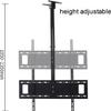 Adjustable Tilt Ceiling TV, for Most 37-65 Inch Ceiling TV Mount, Supports Up to 35kg, with VESA 600 X 400MM TV Mount view 3