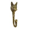 TUTURA LUTSS Fox Decorative Hanging Metal Wall Hook.Hanger Organizer. Handmade. for Kitchen Living Room Bathroom. Rack Hangers for Hanging Coats Towels Keys Hats Purse Backpacks. Unique Design. Brass view 1