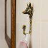 TUTURA LUTSS Fox Decorative Hanging Metal Wall Hook.Hanger Organizer. Handmade. for Kitchen Living Room Bathroom. Rack Hangers for Hanging Coats Towels Keys Hats Purse Backpacks. Unique Design. Brass view 2