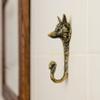 TUTURA LUTSS Fox Decorative Hanging Metal Wall Hook.Hanger Organizer. Handmade. for Kitchen Living Room Bathroom. Rack Hangers for Hanging Coats Towels Keys Hats Purse Backpacks. Unique Design. Brass view 4