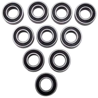 NHX Steel Ball Bearings 5x10x3mm 10pcs Rubber Sealed PTFE Coated