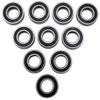NHX Steel Ball Bearings 5x10x3mm 10pcs Rubber Sealed PTFE Coated view 1