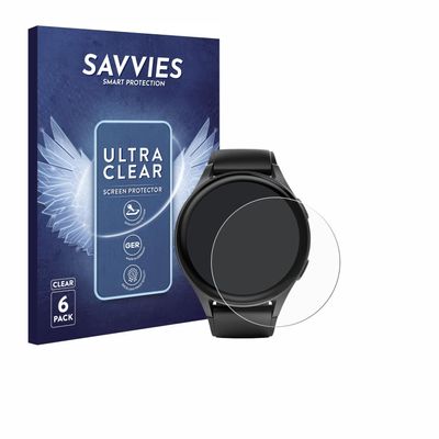 savvies 6 Pack Screen Protector Compatible with Hama 8900 (45 mm) Protection Film Clear