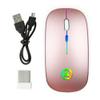 2.4GHz Wireless Optical Mouse USB Rechargeable RGB Cordless Mice for PC Laptop, Rose view 1
