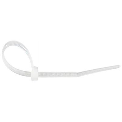 4 Cable Nylon Plastic Zip Tie, White - Small - Pack of 100