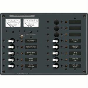 Blue Sea DC 13 Position Toggle Branch Circuit Breaker Panel - White