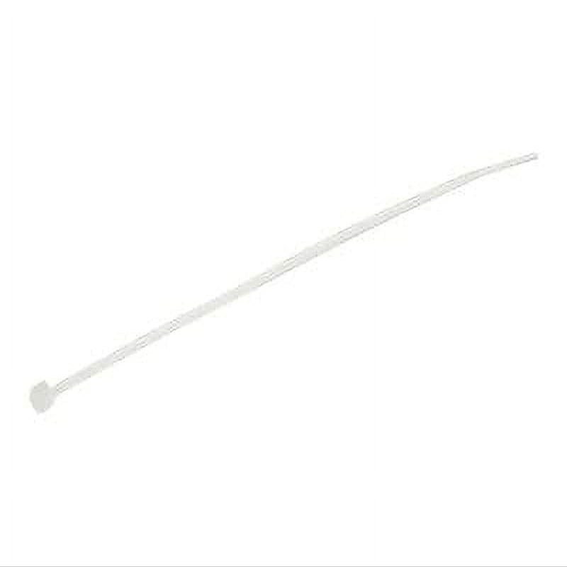 6 Cable Nylon Plastic Zip Tie, White - Medium - Pack of 1000