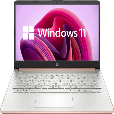 HP Stream 14-inch Laptop, Intel Celeron N4120, 32GB RAM, 576GB Storage(64GB eMMC+512GB Card), Windows 11 in S Mode with Office 365 Personal for 1 Year (Rose Pink), W/GaLiMu