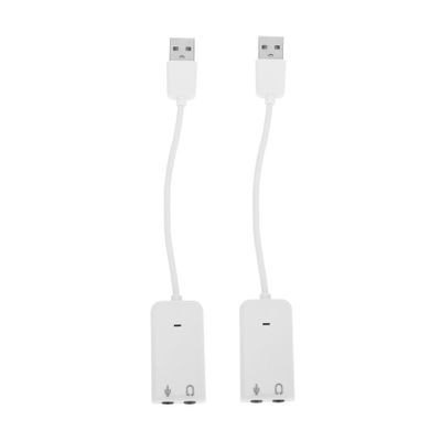 OSALADI 4pcs External USB Sound Card Adapter for Laptop and Desktop No Driver Needed Compact Design for Stereo Sound