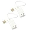 OSALADI 4pcs External USB Sound Card Adapter for Laptop and Desktop No Driver Needed Compact Design for Stereo Sound view 4