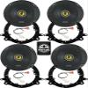 KICKER Speakers 6.5 inch for Toyota C-HR 2018-2020 Upgrade Kit - 4 Pack of CS Series with Adapters and Harness, Coaxial 6 1/2 Car Audio Front and Rear Door Speaker CSC654, 46CSC654 view 1