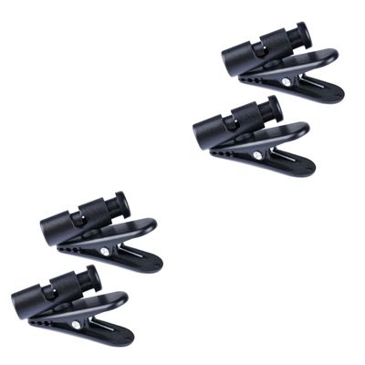 Mikikit 4pcs Rotatable Earphone Cable Clip Black Shirt Holder for Headphones and Earbuds for Organizing Cords and Wires for Clothing and Mobile Devices