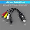 Kkf USB 2.0 Video Capture Card for Streaming  VHS to Digital Converter, with Audio Transfer Grabber, Digitize Video DSLR DVD PS3 PS4 Camera Adapter, for Mac, PC or Notebook (IU037B-2) view 3